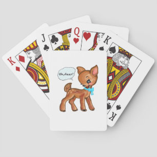 Oh Deer Whimsical Forest Vibe  Playing Cards