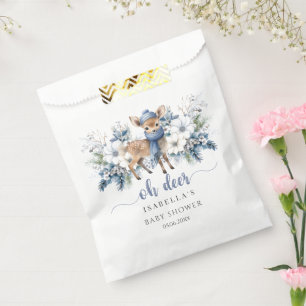 Oh Deer Winter Boy Baby Shower  Favour Bag