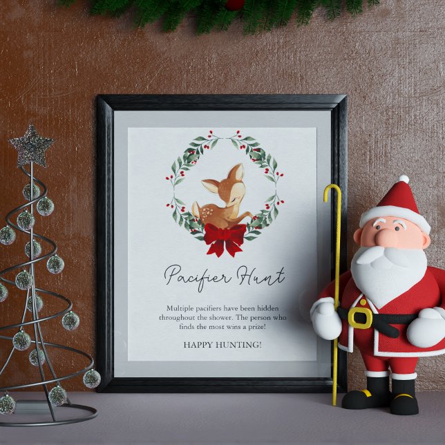 Oh Deer Winter Greenery Pacifier Hunt Game  Poster (Creator Uploaded)