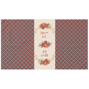Oh Deer Woodland Antlers on Plaid Tablecloth