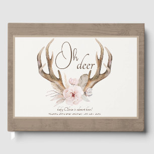Oh Deer Woodland Baby Shower Guest Book – Boho Wat