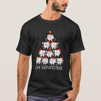 Oh Dentistree Christmas Tree Merry Christmas Denti T-Shirt
