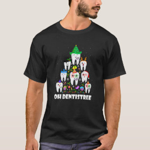 Oh Dentistree Dental Christmas Tree Dentist Assis T-Shirt