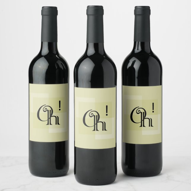 Oh! Elegant Typography, All-Occasion Celebrations Wine Label (Bottles)