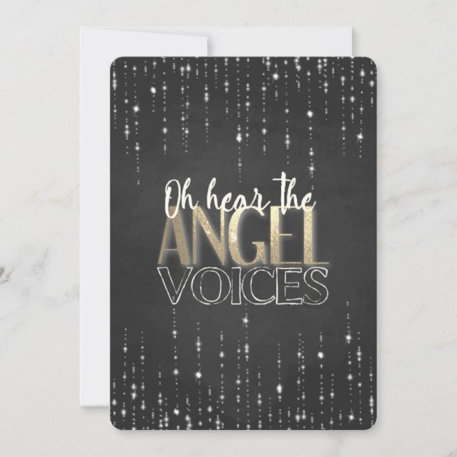 Oh Entendez La Carte De Noël Angel Voices Photo (Devant)