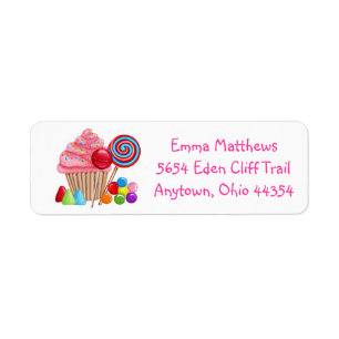 Oh étiquettes de adresse doux de Candyland