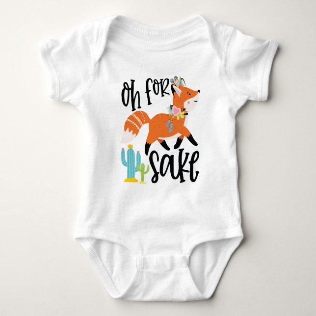 Oh For FOX Sake Baby Bodysuit (Front)