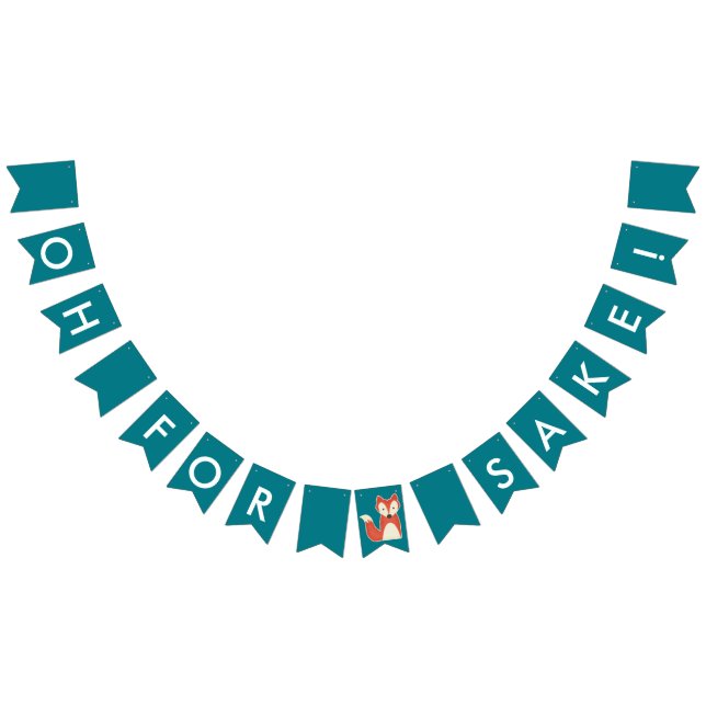 Oh, For Fox Sake Birthday Bunting Flags (All)