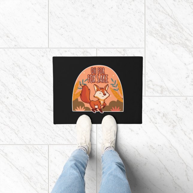 Oh For Fox Sake Cute and Funny Fox Doormat (Indoor)