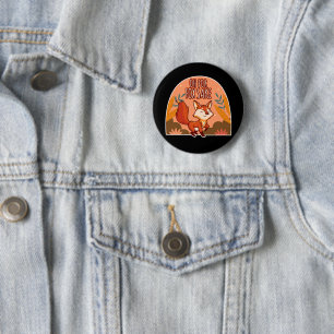Oh For Fox Sake Cute and Funny Fox Round Pillow 2 Inch Round Button