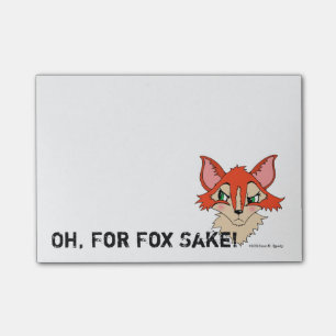 Oh for Fox Sake Cute Red Orange Foxy Post-it Notes