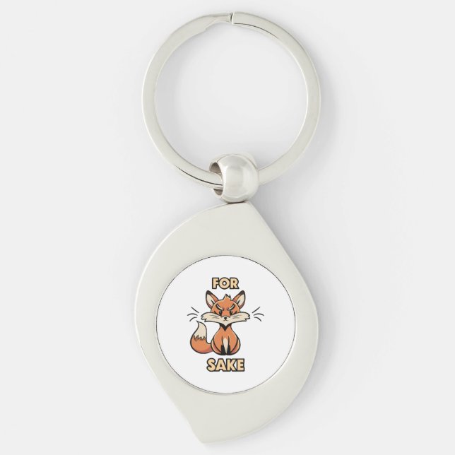 oh for fox sake keychain (Front)
