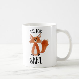 "Oh for Fox Sake!" Mug with Fox Illustration