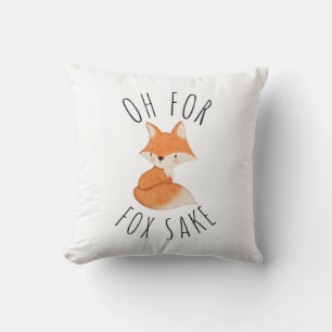 Oh for Fox Sake Throw Pillow