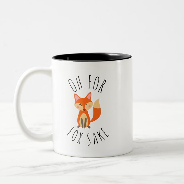 Oh for Fox Sake Two-Tone Coffee Mug (Left)