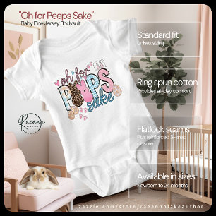 "Oh for Peeps Sake" Baby Fine Jersey Bodysuit
