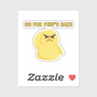 Oh For Peep's Sake Funny Grumpy Marshmallow Chick