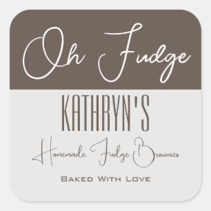 "Oh Fudge" Personalized Food Label