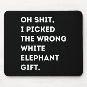 Oh Funny White Elephant For Adults Under 15 20  Mouse Pad