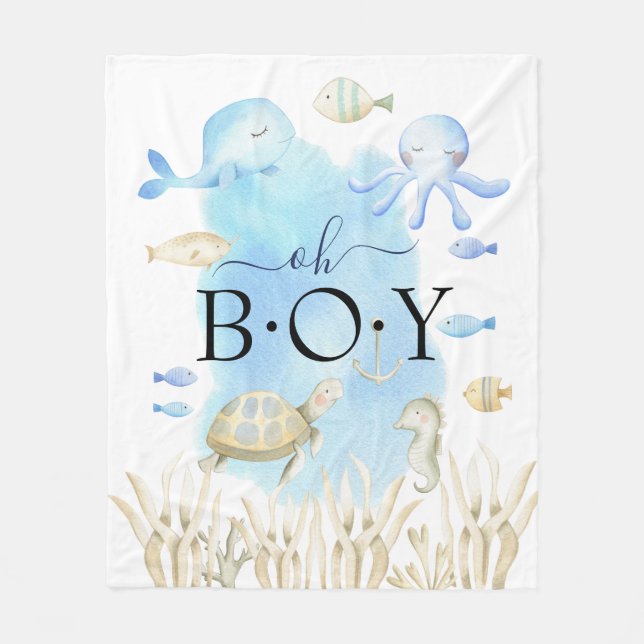 Oh Garçon sous la mer Bébé recevant la couverture (Devant)