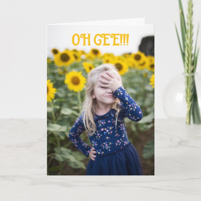 OH GEE - BELATED BIRTHDAY CARD (Front)