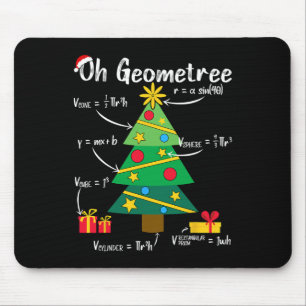 Oh geometree fun christmas tree geometry math teac mouse pad