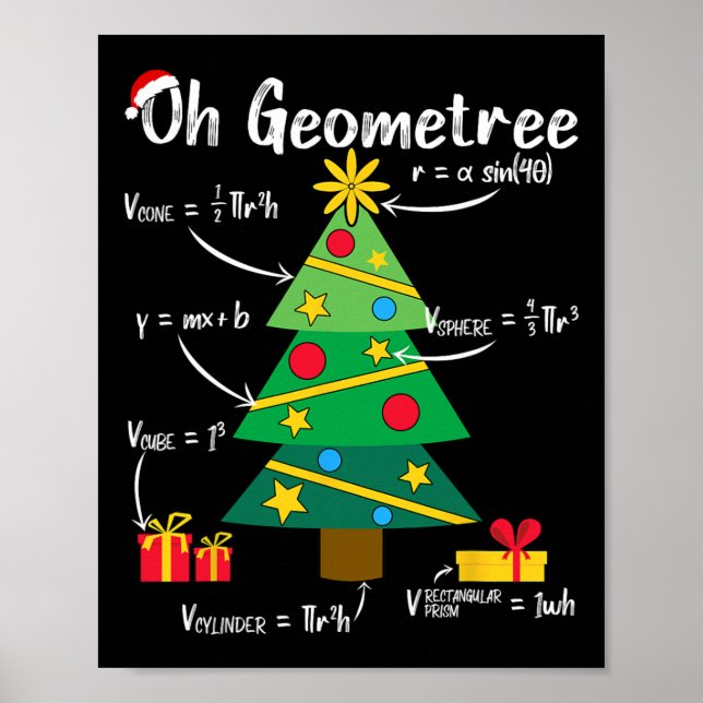 Oh geometree fun christmas tree geometry math teac poster (Front)