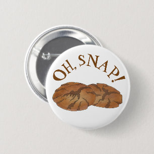 Oh (Ginger) Snap Amish PA Dutch Gingersnap Cookies 2 Inch Round Button