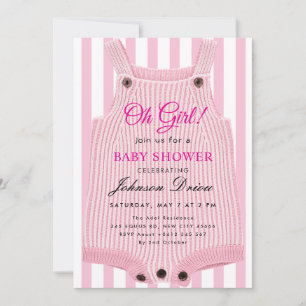 Oh Girl Baby Shower – Children’s Clothing Theme Invitation
