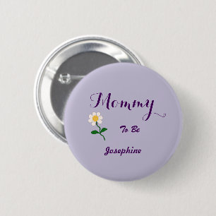 Oh Girl! Cute Daisy Baby Girl Shower Mommy-to-be 2 Inch Round Button