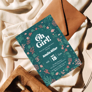 Oh Girl! Invitation pour Baby Shower Sous l'Océan