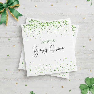 Oh Girl St. Patrick's Day Baby Shower Green  Napkin