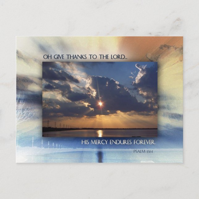 Oh Give Thanks Postcard (Front)