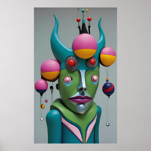 Oh God You Devil - Ken Gauge Surreal Art Poster