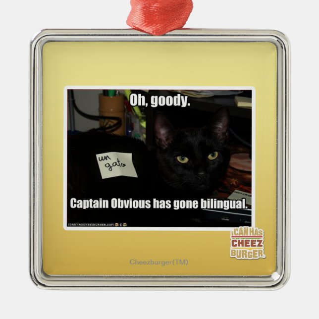 Oh, goody. metal ornament (Front)
