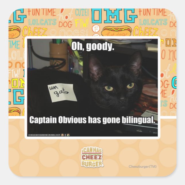 Oh, goody. square sticker (Front)