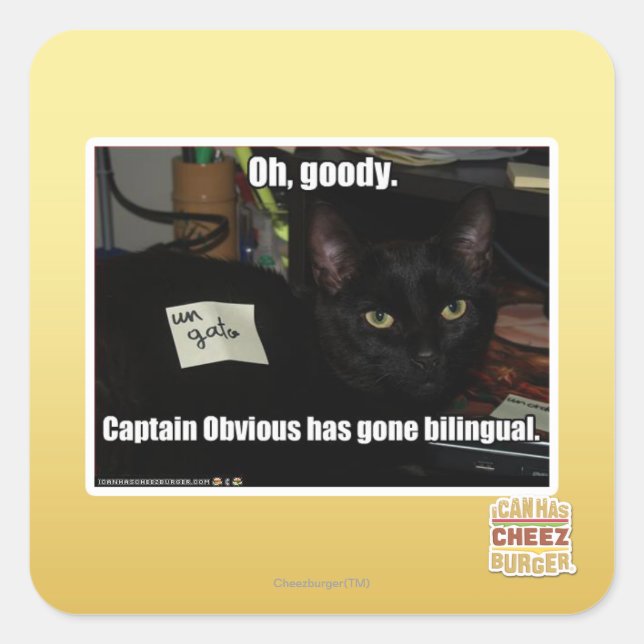 Oh, goody. square sticker (Front)