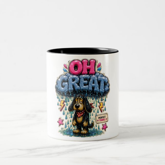 Oh Great Personalized Funny Sarcastic Two-Tone Coffee Mug (Center)
