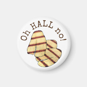 Oh HALL (Hell) No! Halloumi Cheese Funny Foodie Magnet