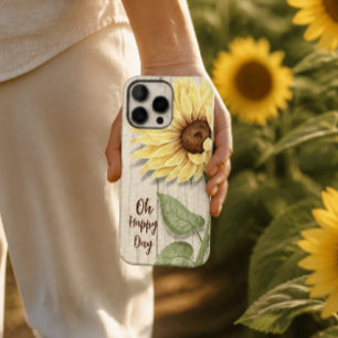 Oh Happy Day Sunflower iPhone Case