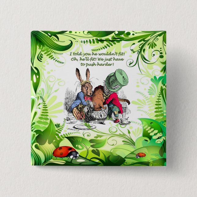 Oh, He'll Fit! 1 2 Inch Square Button (Front)