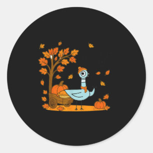 Oh, Hello Fall Geon Autumn Pumpkin Season Teachers Classic Round Sticker