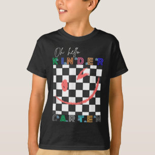Oh Hello Kindergarten Cute Outfit For Kids First D T-Shirt