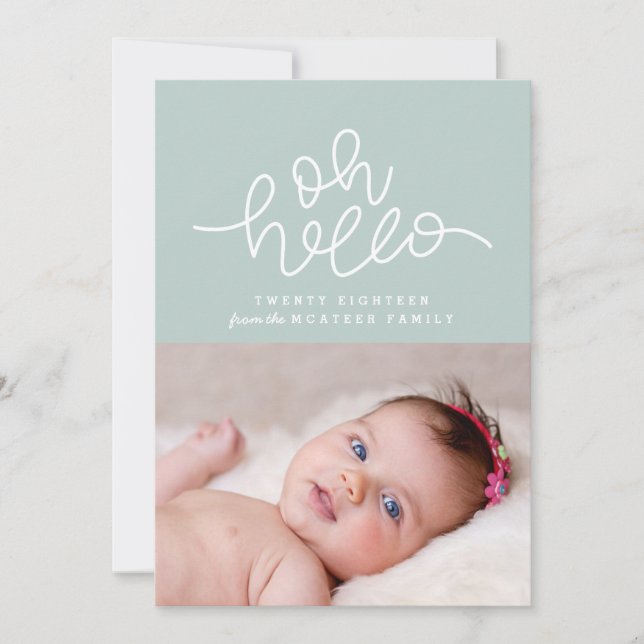 Oh hello script new years photo (Front)