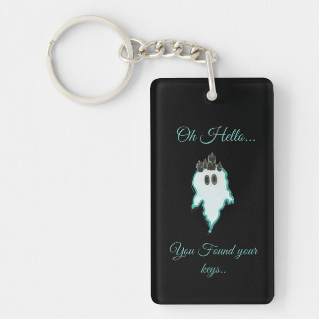 Oh Hello...The friendly Candle ghost-keychain Keychain (Front)