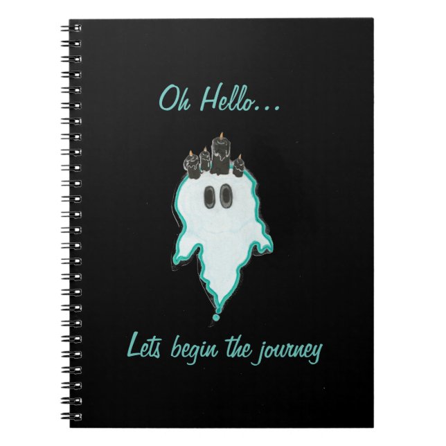Oh Hello...The Friendly candle ghost Notebook (Front)