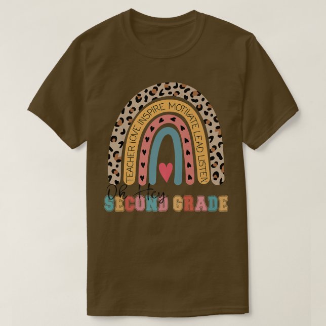 Oh Hey 2nd Second Grade Back To School Rainbow Pre T-Shirt (Design Front)
