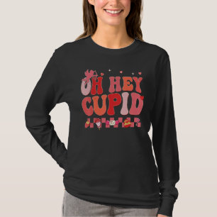 Oh Hey Cupid Retro Groovy Valentine's Day Couple M T-Shirt