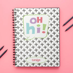 Oh Hi! Colourful Speech Bubble Notebook