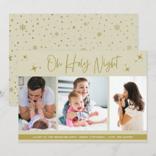 Oh Holy Night 3 Photo Christian Christmas Card 